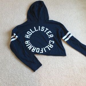 🌻hollister cropped long sleeve with a hood